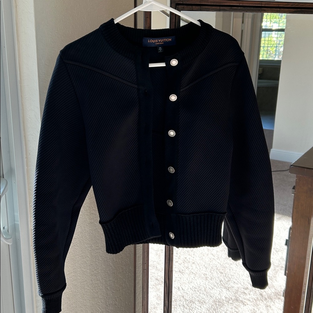 Louis Vuitton Black Knit Sweater Jacket